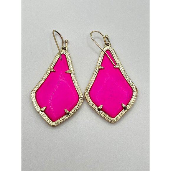 Kendra Scott Elle Drop Earrings Pink Gold-Plated Metal Lightweight & Chic Statem - Picture 2 of 7